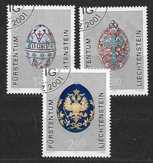 PISANKI LIECHTENSTEIN MI.1259-1261 KASOWANY