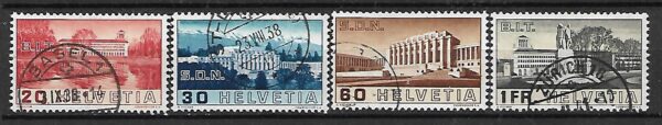 ARCHITEKTURA SZWAJCARIA MI.321-324 KASOWANY