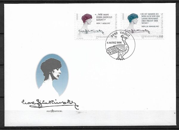 FDC EUROPA  LIECHTENSTEIN MI.1124-1125