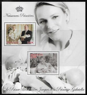 KSIĘŻNA CHARLENE I ALBERT MONAKO MI.BL.112**