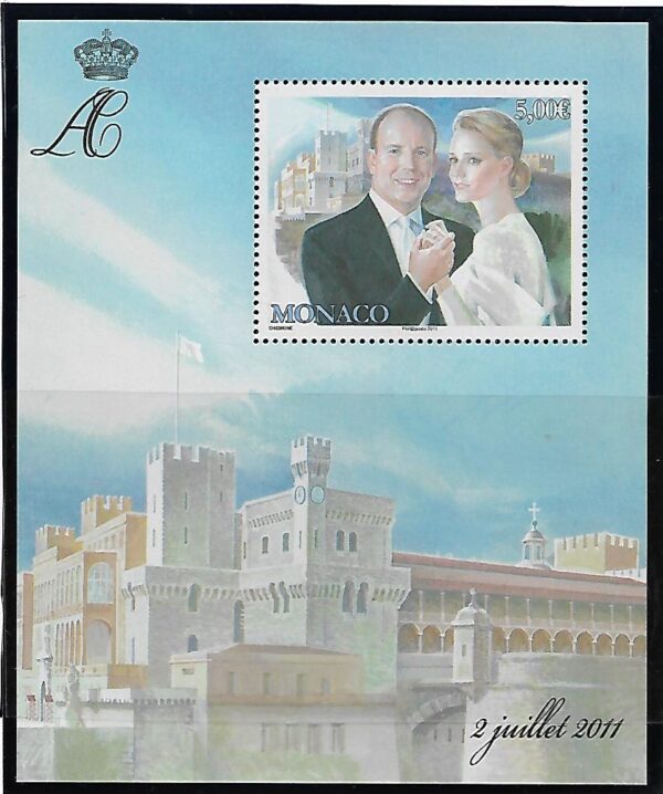 KSIĘŻNA CHARLENE I ALBERT MONAKO MI.BL.101**