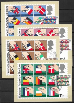 PARLAMENT EUROPEJSKI ANGLIA MI.789-792 NA KARTACH MAXIMUM