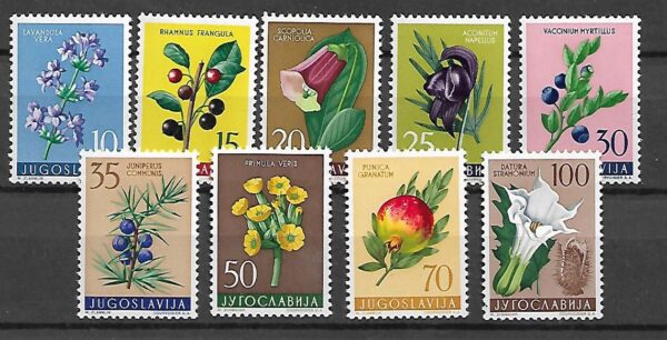 KWIATY  JUGOSŁAWIA MI.882-890**