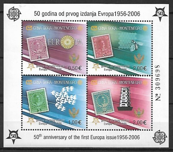 EUROPA CEPT CZARNOGÓRA MI.BL.2A**