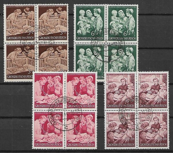 NIEMCY RZESZA MI.869-872 CZWOROBLOK KASOWANY