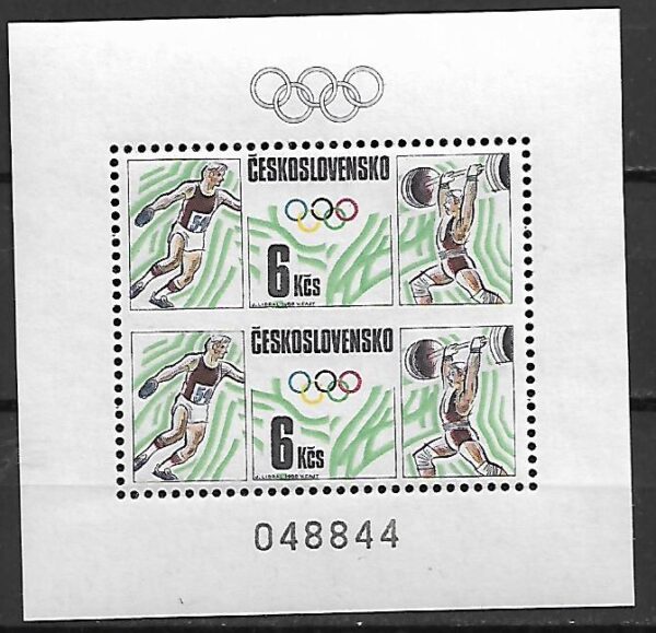 OLIMPIADA SPORTOWA CZECHOSŁOWACJA MI.BL.74**