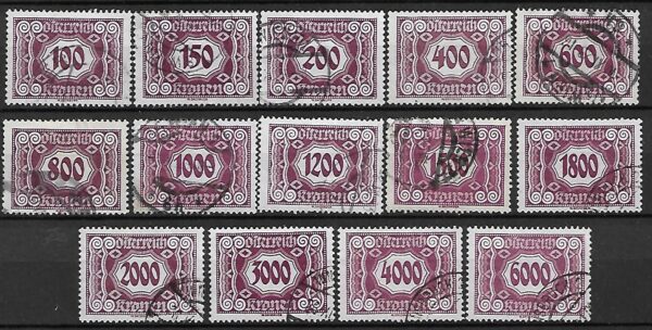 AUSTRIA PORTO MI.118-131 KASOWANY