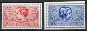 SŁAWNI LUDZIE SZWAJCARIA MI.318-319**ZNACZKI Z BLOKU