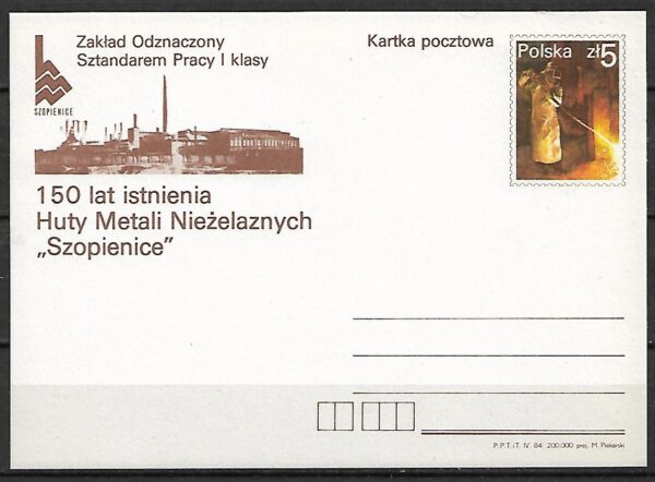 Cp.FI.866**150 LAT HUTY METALI NIEŻALEZNYCH ''SZOPIENICE''