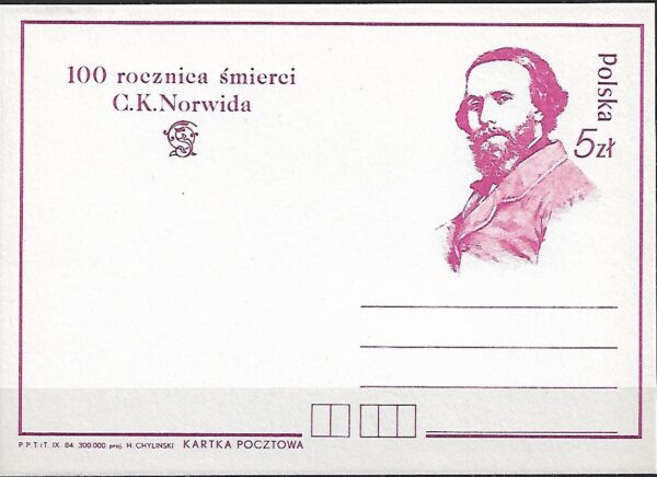 Cp.FI.890**100 ROCZNICA ŚMIERCI C.K.NORWIDA
