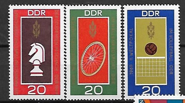 SZACHY DDR MI.1491-1493**