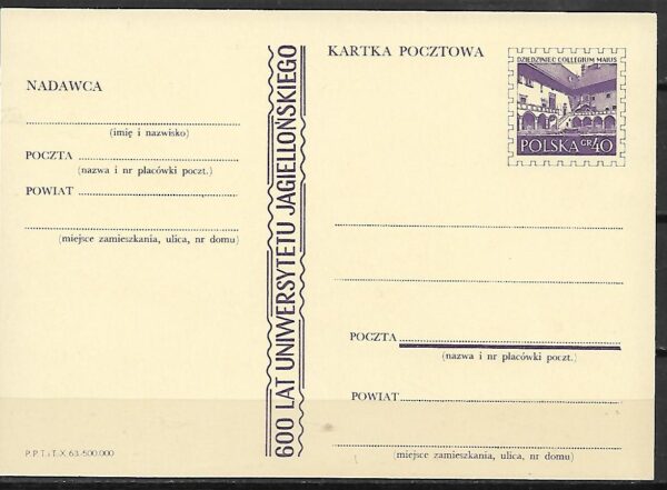 Cp.FI.245** 600 LECIE UNIWERSYTETU JAGIELLOŃSKIEGO