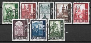 KOŚCIOŁY AUSTRIA MI.889-892 KASOWANY