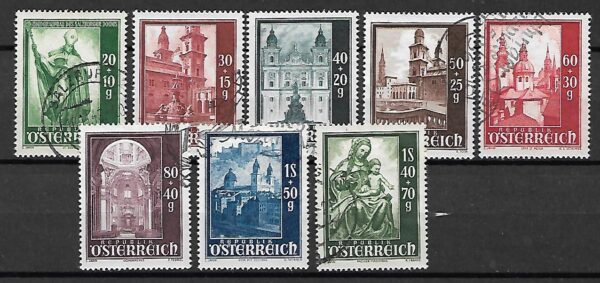 KOŚCIOŁY AUSTRIA MI.889-892 KASOWANY