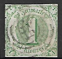 KSIĘSTWO NIEMIECKIE THURN UND TAXIS MI.20 KASOWANY