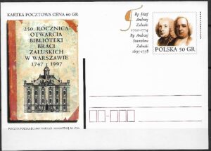 Cp.FI.1160**250 ROCZNICA OTWARCIA BIBLIOTEKI BRACI ZAŁUSKICH W WARSZAWIE