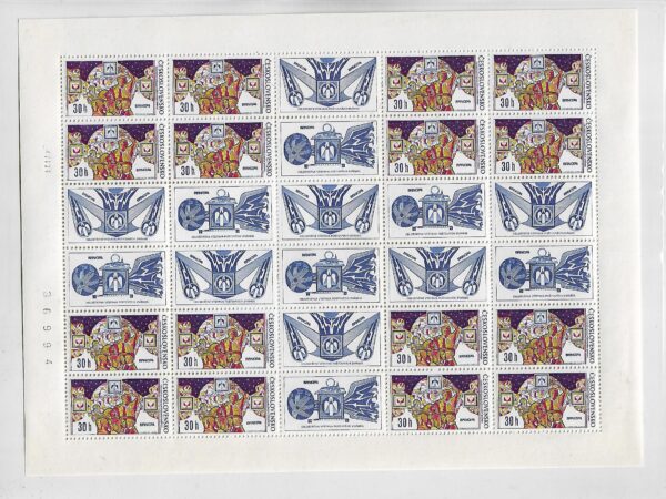 WYSTAWA FILATELISTYCZNA CZECHOSŁOWACJA MI.ARK.2209-2210**KOMPLET - obrazek 2