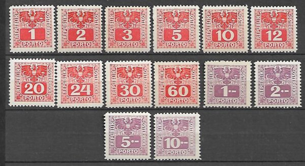 AUSTRIA PORTO MI.175-188**