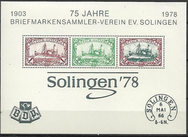 STATKI KOLONIE NIEMIECKIE  OSTAFRIKA Z 1978 R