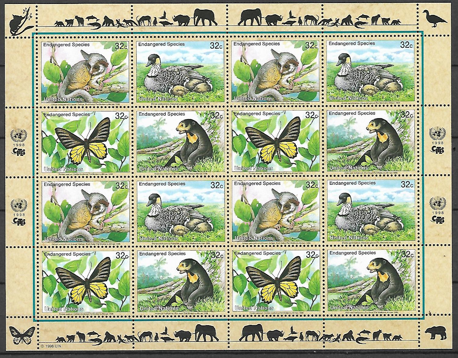 ZWIERZĘTA ONZ NOWY YORK MI.ARK.767-770**