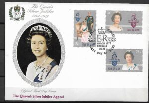 FDC KRÓLOWA ELŻBIETA WYSPA MAN MI.92-94