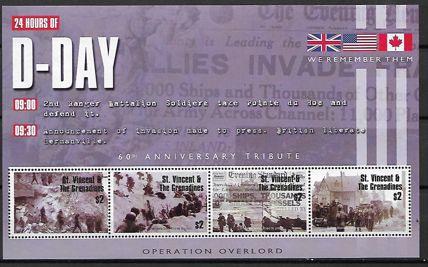 BATALION RANGERÓW ZDOBYWA POINT DE HOM ST.VINCENT GRENADA MI.6018-6021**