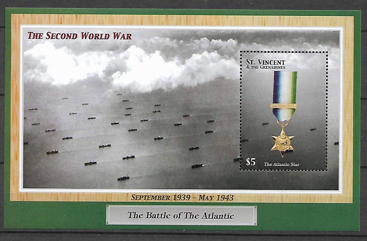 BITWA O ATLANTYK ST.VINCENT GRENADA MI.BL.594**
