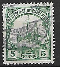 KOLONIE NIEMIECKIE POŁUDNIOWO-ZACHODNIA AFRYKA MI.25 KASOWANY