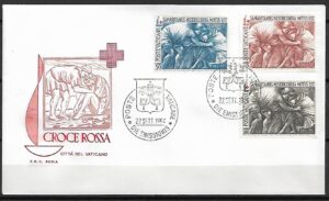 FDC CZERWONY KRZYŻ WATYKAN MI.459-461 NR 3