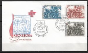 FDC CZERWONY KRZYŻ WATYKAN MI.459-461 NR 5
