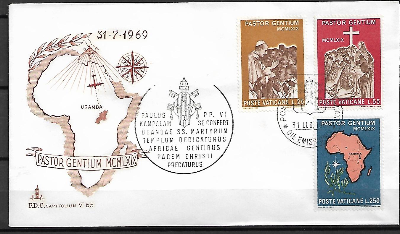 FDC PODRÓŻE PAPIESKIE WATYKAN MI.550-551