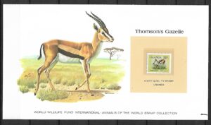 GAZELA THOMSONA UGANDA KOLEKCJA ZWIERZĄT ŚWIATA NA KARCIE