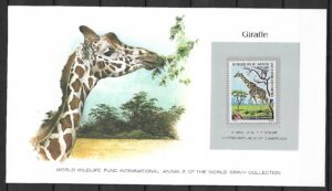 ŻYRAFA KAMERUN KOLEKCJA ZWIERZĄT ŚWIATA NA KARCIE