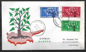 FDC EUROPA CYPR MI.215-217 NR 1