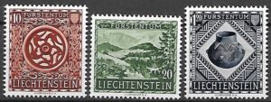 SZTUKA LIECHTENSTEIN MI.319-321**
