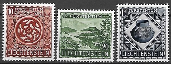SZTUKA LIECHTENSTEIN MI.319-321**