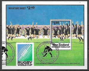 RAGBY NOWA ZELANDIA MI.BL.29 KASOWANY