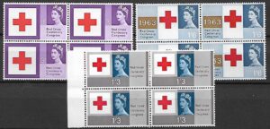 CZERWONY KRZYŻ ANGLIA MI.362-364**4-BLOK