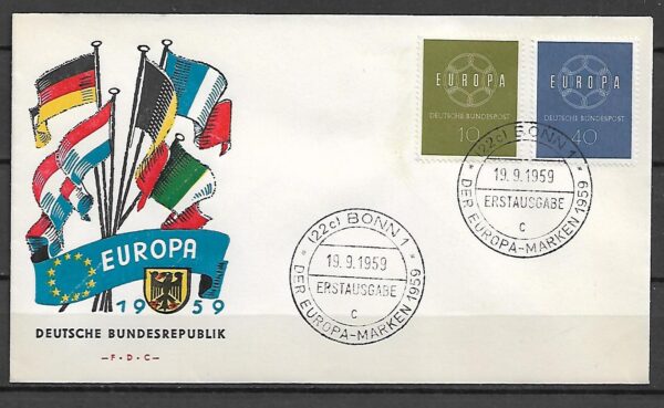 EUROPA CEPT RFN MI.320-321 FDC