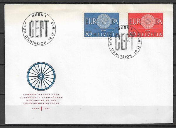 EUROPA CEPT SZWAJCARIA MI.720-721 FDC