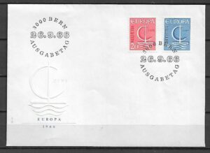 FDC EUROPA CEPT SZWAJCARIA MI.843-844