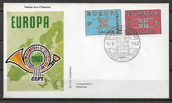EUROPA CEPT BELGIA MI.1320-1321 FDC