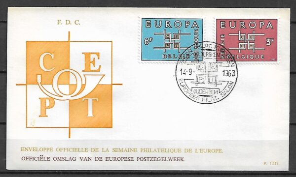 EUROPA CEPT BELGIA MI.1320-1321 FDC 2