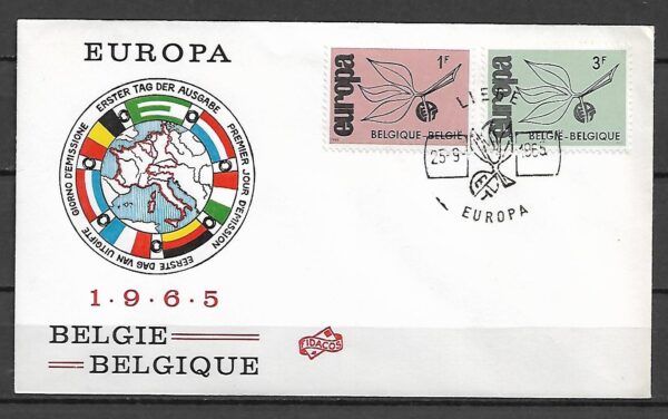 FDC EUROPA CEPT BELGIA MI.1399-1400