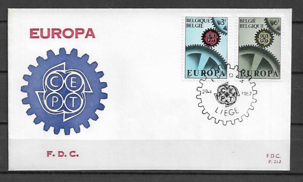 EUROPA CEPT BELGIA MI.1472-1473 FDC