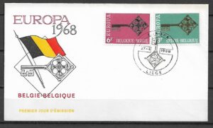 EUROPA CEPT BELGIA MI.1511-1512 FDC