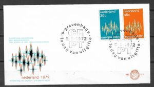 EUROPA CEPT HOLANDIA MI.987-988 FDC