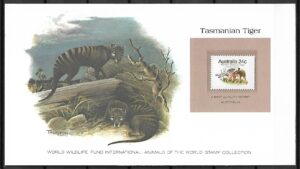 DIABEŁ TASMAŃSKI AUSTRALIA KOLEKCJA ZWIERZĄT ŚWIATA NA KARCIE