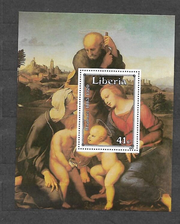 RAFAEL LIBERIA MI.BL.1285** DO ZNACZKA