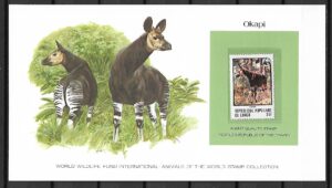 OKAPI KONGO KOLEKCJA ZWIERZĄT ŚWIATA NA KARCIE